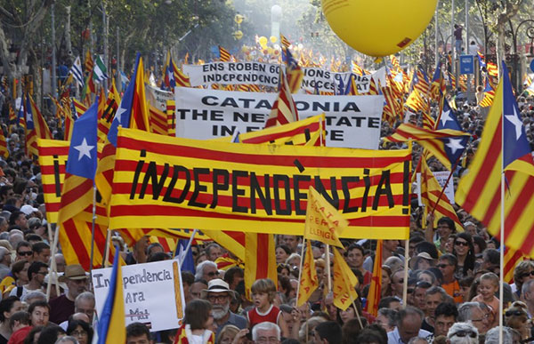 La crisis catalana provocó una brecha social que se plasmó en las calles de Barcelona | Foto: Getty Images