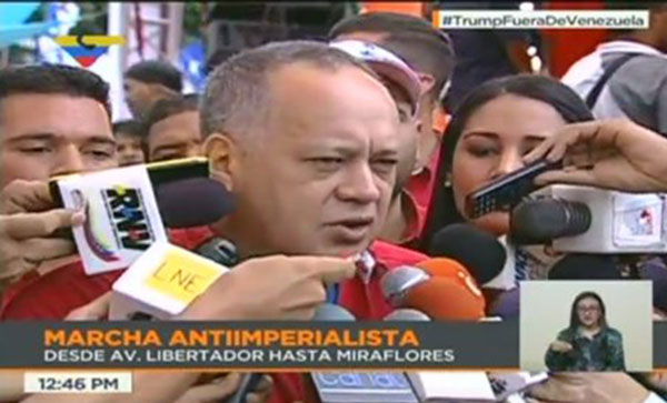 Diosdado Cabello denuncia que hay un gran asedio contra el pueblo venezolano | Captura de video
