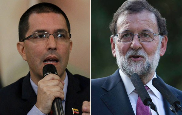 Jorge Arreaza / Mariano Rajoy | Composición: NotiTotal
