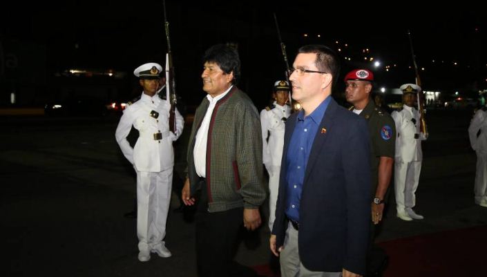 Evo Morales en su llegada a Venezuela | Foto: Twitter