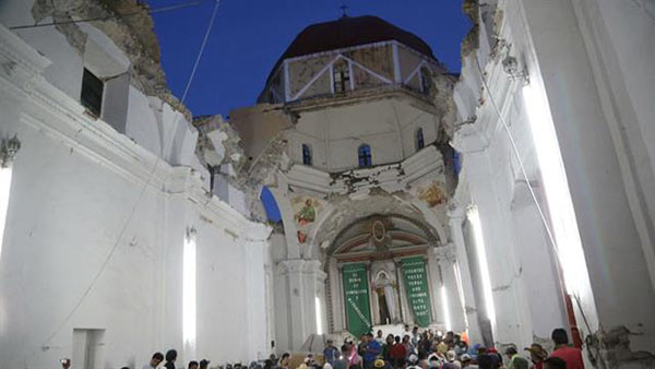Terremoto en México derrubó iglesia | Foto: EFE