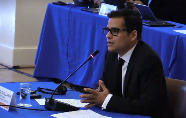 Armando Armas denunció ante la OEA "atrocidades" contra el Parlamento venezolano | Foto: @RCTVenlinea