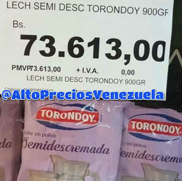 Créditos: @AltoPreciosVzla 