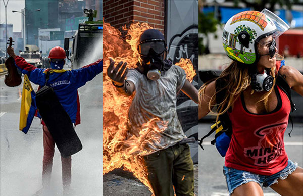 Íconos de las protestas en Venezuela se dividen entre votar o no votar | Fotos: AFP