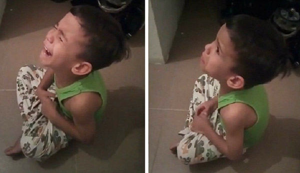 Niño llora porque no quiere ir a la escuela de Maduro | captura de video