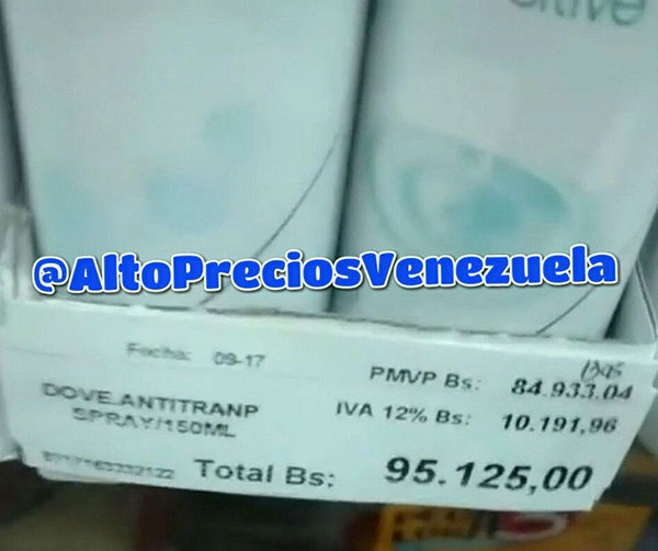 Foto: @AltoPreciosVzla