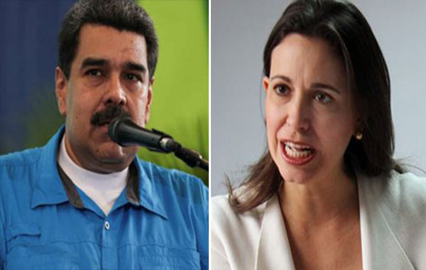 María Corina Machado desmintió a Maduro | Composición: NotiTotal
