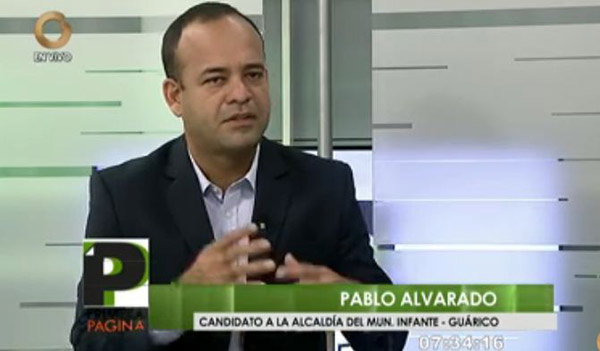 Pablo Alvarado, candidato del PSUV | Captura de video