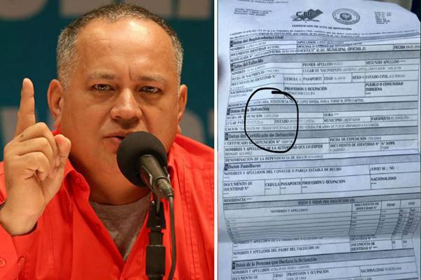 Cabello quiso desmentir veracidad del acta de defunción de Óscar Pérez y así le taparon la boca | Fotos:  Globovisión - @ElyangelicaNews