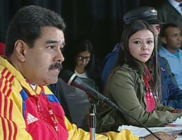 Nicolás Maduro y Haidelys Guerrero
