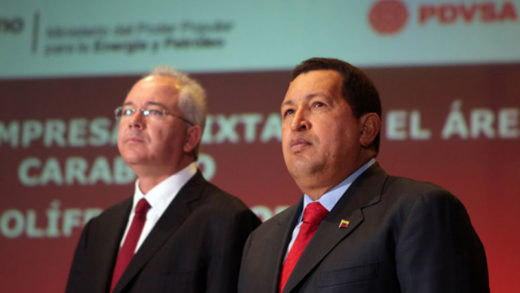 Hugo Chávez y Rafael Ramirez