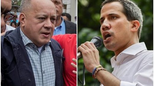 Diosdado Cabello y Juan Guaido