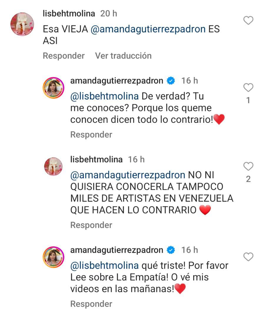 Amanda Gutiérrez en medio de polémica con una de sus detractoras ...